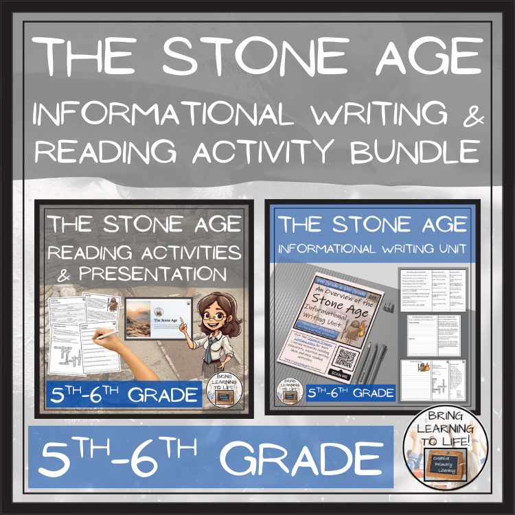 Stone Age Close Reading & Informational Writing Bundle | 5th & 6th Gra ...
