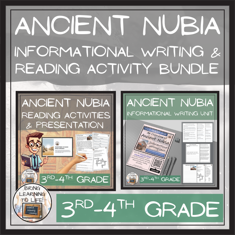 Ancient Nubia Close Reading & Informational Writing Bundle | 3rd-4th Grade