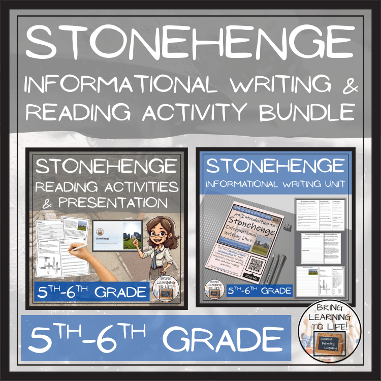 Stonehenge Close Reading & Informational Writing Bundle | 5th & 6th Grade