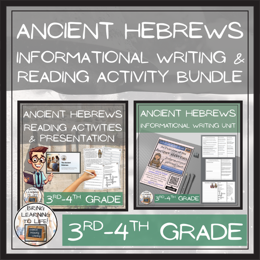 Ancient Hebrews Close Reading & Informational Writing Bundle | 3rd & 4th Grade