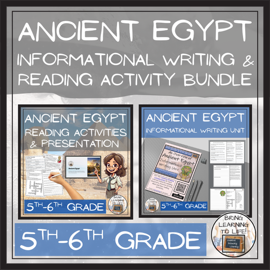 Ancient Egypt Close Reading & Informational Writing Bundle | 5th & 6th Grade