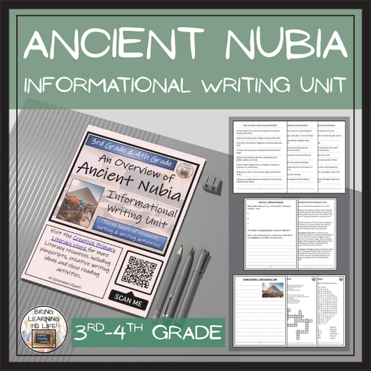 Ancient Nubia Informational Writing Unit | 3rd-4th Grade