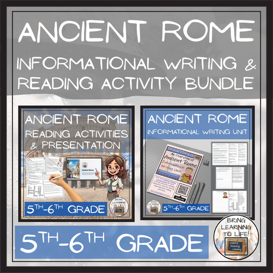 Ancient Rome Close Reading & Informational Writing Bundle 5th Grade & 6th Grade