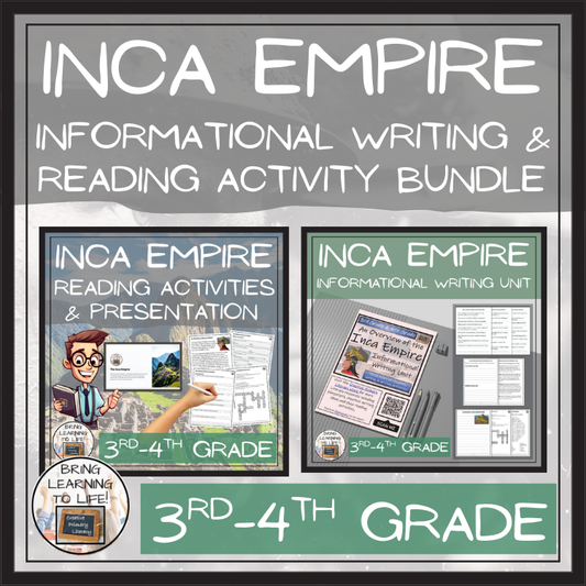 Inca Empire Close Reading & Informational Writing Bundle | 3rd & 4th Grade