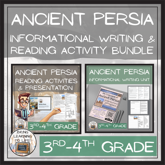 Ancient Persia Close Reading & Informational Writing Bundle | 3rd & 4th Grade