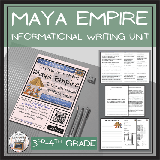 Maya Empire Informational Writing Unit | 3rd-4th Grade