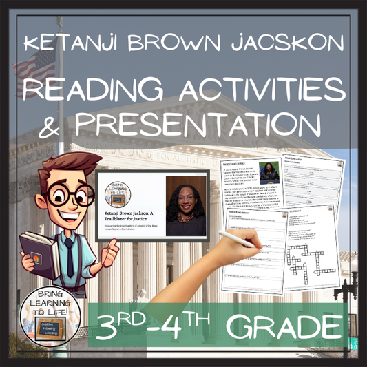 Ketanji Brown Jackson Close Reading Comprehension Activities | 3rd & 4th Grade