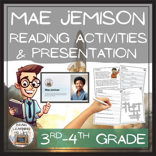 Mae Jemison Close Reading Comprehension Activities | 3rd Grade & 4th Grade
