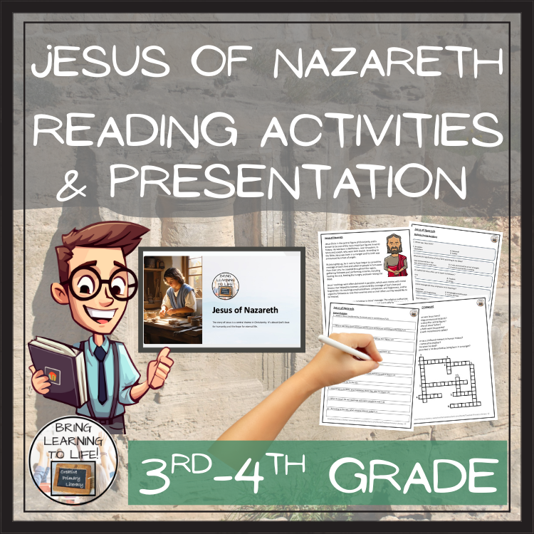 Jesus of Nazareth Close Reading Comprehension Activities | 3rd Grade & 4th Grade