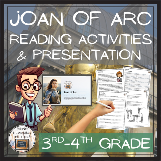 Joan of Arc Close Reading Comprehension Activities | 3rd Grade & 4th Grade