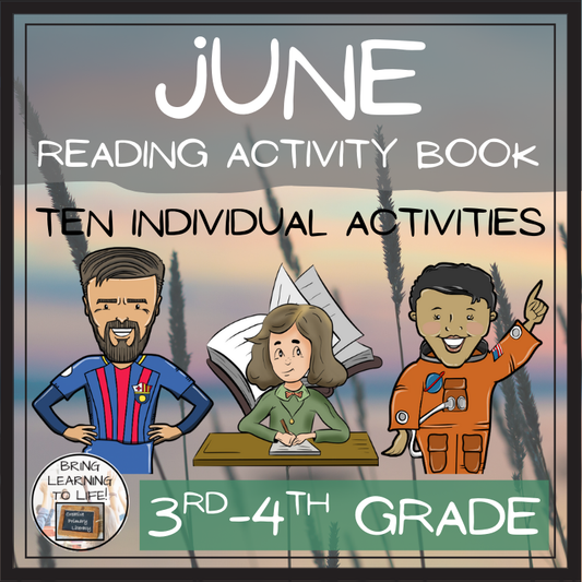 June Close Reading Comprehension Activity Book | 3rd-4th Grade