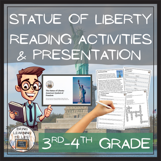 Statue of Liberty Close Reading Comprehension Activities | 3rd Grade & 4th Grade