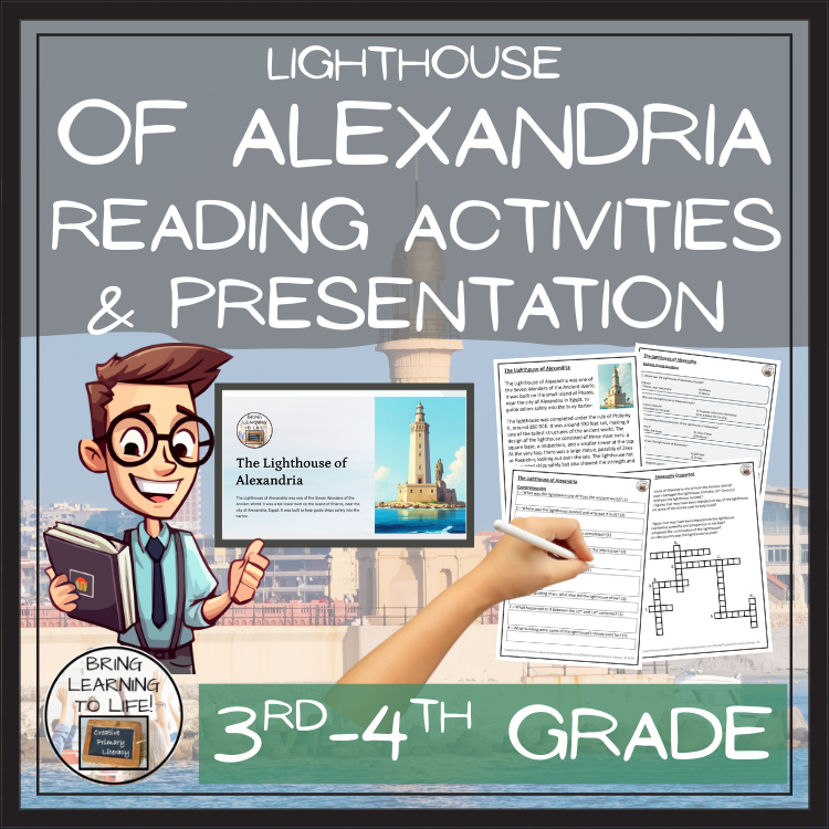 Lighthouse of Alexandria Close Reading Activities | 3rd Grade & 4th Grade