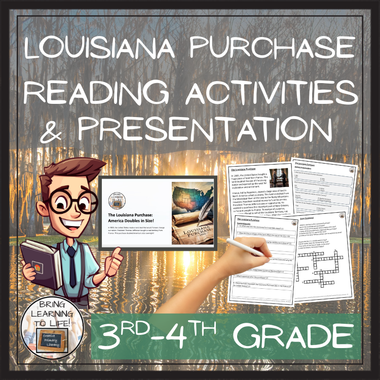 Louisiana Purchase Close Reading Comprehension Activities | 3rd & 4th Grade
