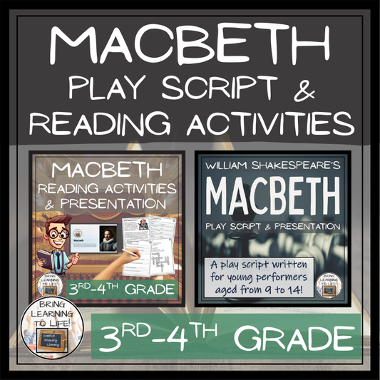 Macbeth | Play Script & Close Reading Bundle | 3rd Grade & 4th Grade