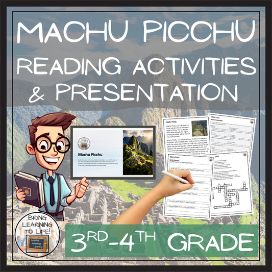 Machu Picchu Close Reading Comprehension Activities | 3rd Grade & 4th Grade