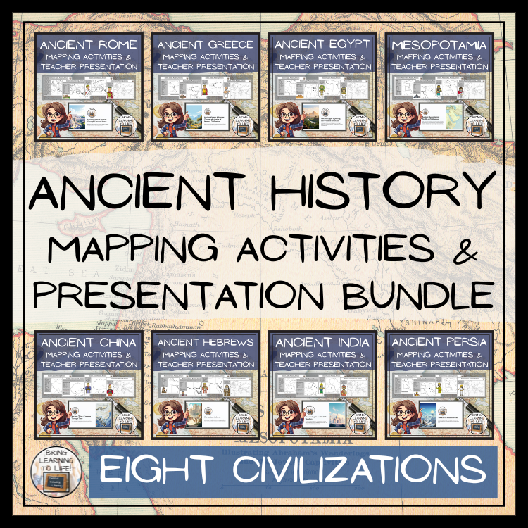 Ancient History Map Activity & Teaching Presentation Bundle