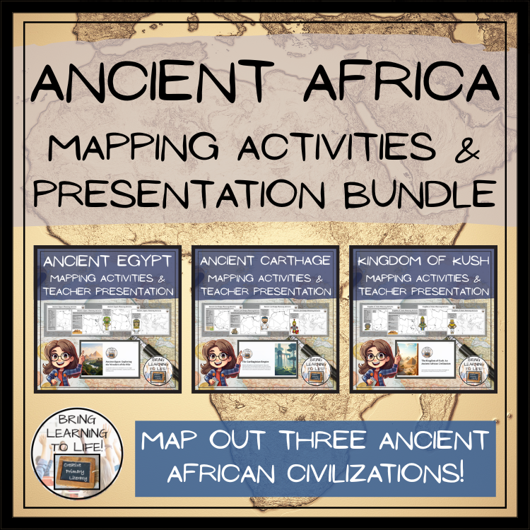 Ancient Africa Map Activity & Teaching Presentation Bundle