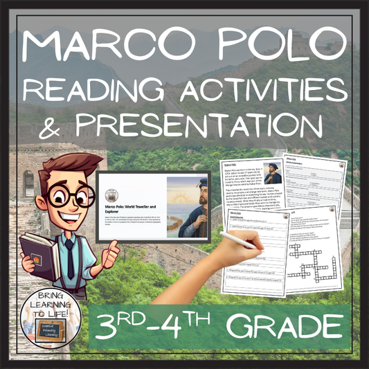 Marco Polo Close Reading Comprehension Activities | 3rd Grade & 4th Grade
