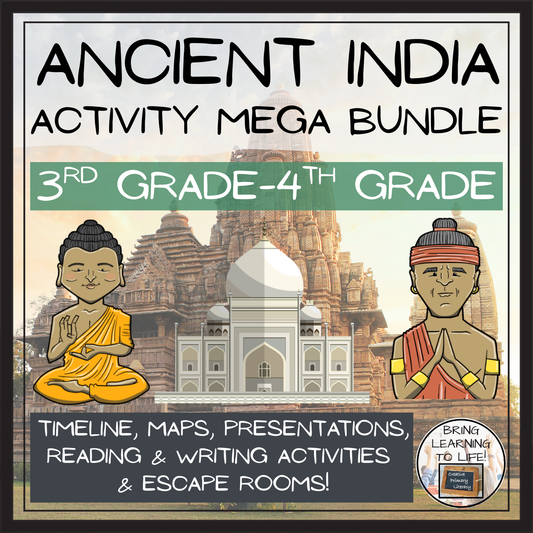 Ancient India Mega Bundle of Activities | 3rd Grade & 4th Grade