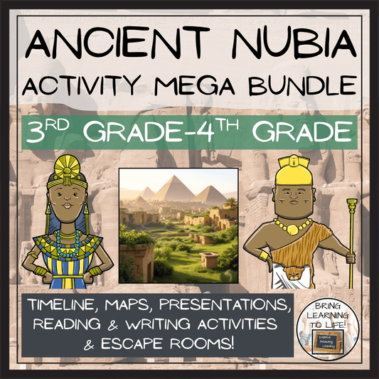 Ancient Nubia Social Studies Mega Bundle of Activities | 3rd-4th Grade
