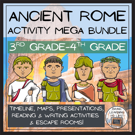 Ancient Rome Mega Bundle of Activities | 3rd Grade & 4th Grade