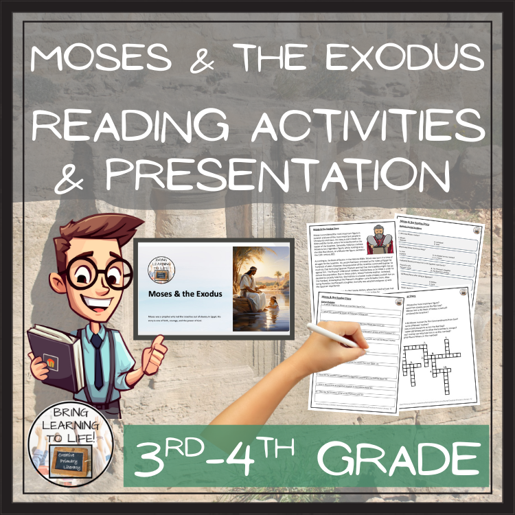 Moses & the Exodus Story Close Reading Activity | 3rd Grade & 4th Grade