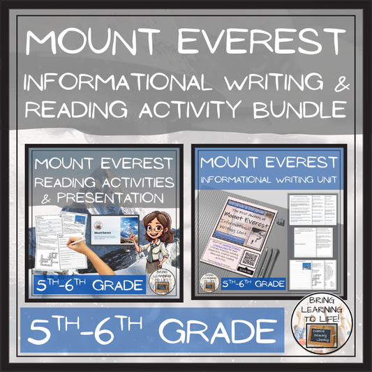 Mount Everest Close Reading & Informational Writing Bundle | 5th-6th Grade