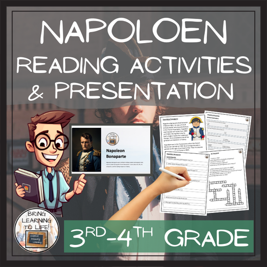 Napoleon Bonaparte Close Reading Comprehension Activities | 3rd Grade & 4th Grade