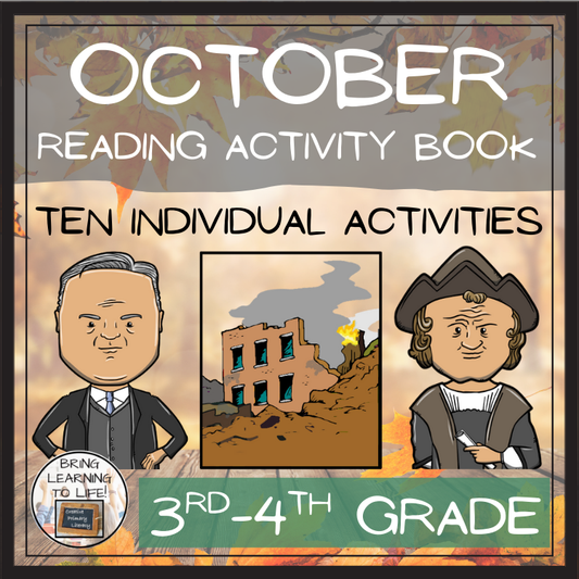 October Close Reading Comprehension Passages | 3rd Grade & 4th Grade