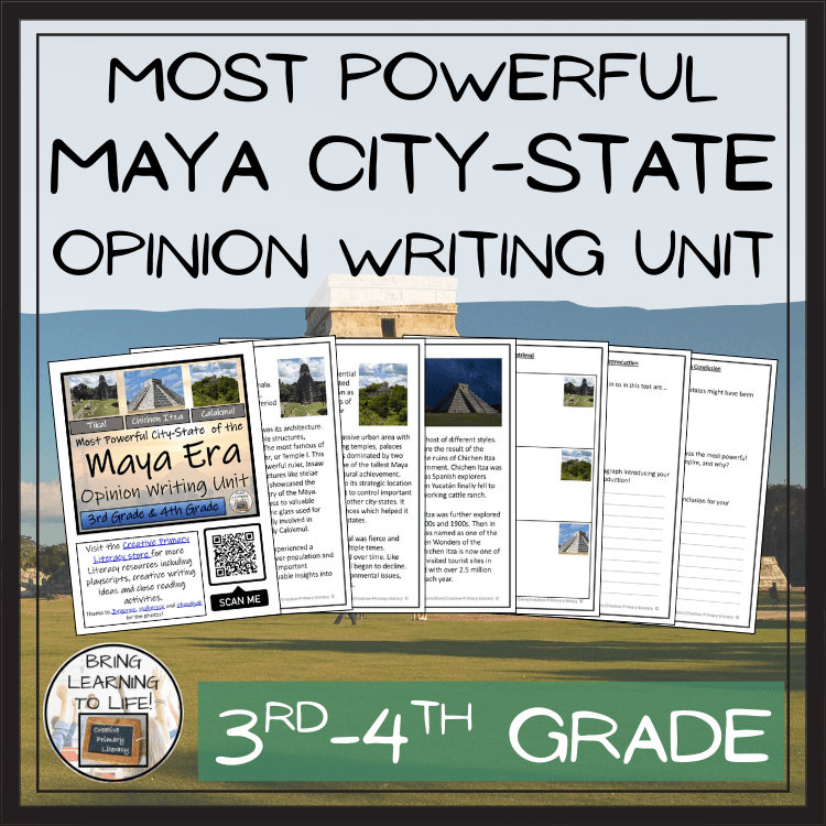 Most Powerful City of the Maya Empire Opinion Writing Unit | 3rd–4th Grade