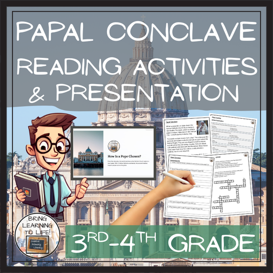 Papal Conclave Close Reading Comprehension Activities | 3rd Grade & 4th Grade