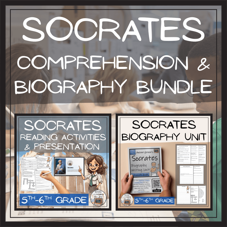 Socrates Close Reading & Biography Bundle | 5th Grade & 6th Grade