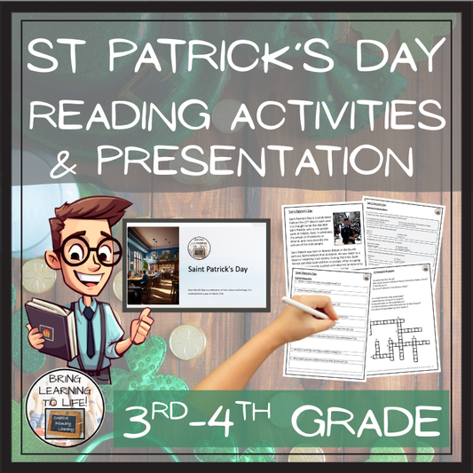 Saint Patrick's Day Close Reading Comprehension Activities | 3rd Grade & 4th Grade