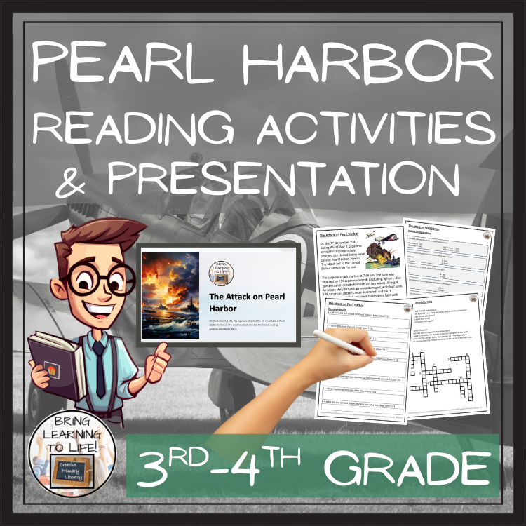 Attack on Pearl Harbor Close Reading Comprehension | 3rd Grade & 4th Grade