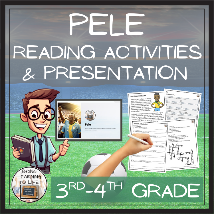 Pele Close Reading Comprehension Activities | 3rd Grade & 4th Grade