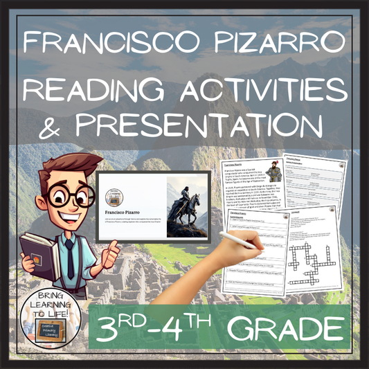 Francisco Pizarro Close Reading Comprehension Activities | 3rd Grade & 4th Grade