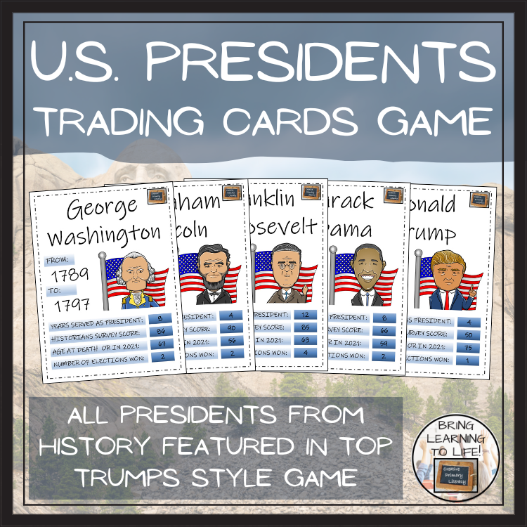 U.S. Presidents Trading Card Game | Presidents’ Day & American History Activity