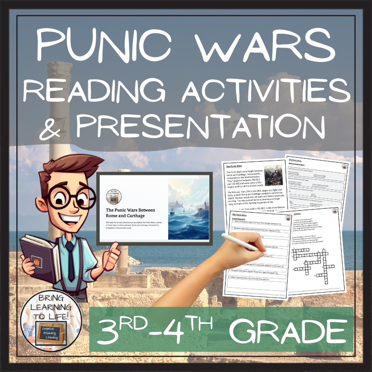 The Punic Wars Close Reading Comprehension Activities | 3rd Grade & 4th Grade