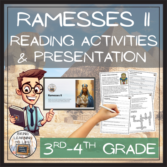 Ramesses II Close Reading Comprehension Activities | 3rd Grade & 4th Grade
