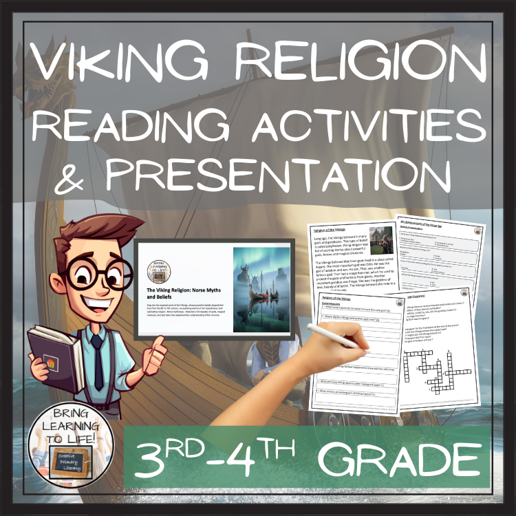 Viking Religion Close Reading Comprehension Activities | 3rd Grade & 4th Grade