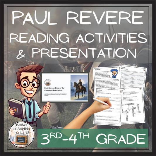 Paul Revere Close Reading Comprehension Activities | 3rd Grade & 4th Grade