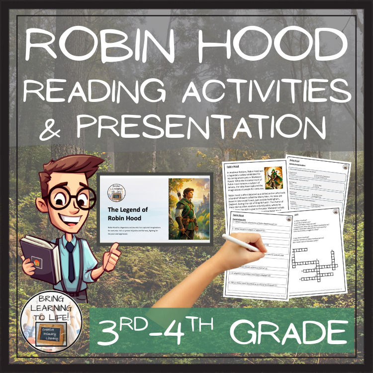 Robin Hood Close Reading Comprehension Activities | 3rd Grade & 4th Grade