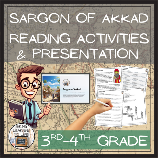 Sargon of Akkad Close Reading Comprehension Activities | 3rd Grade & 4th Grade