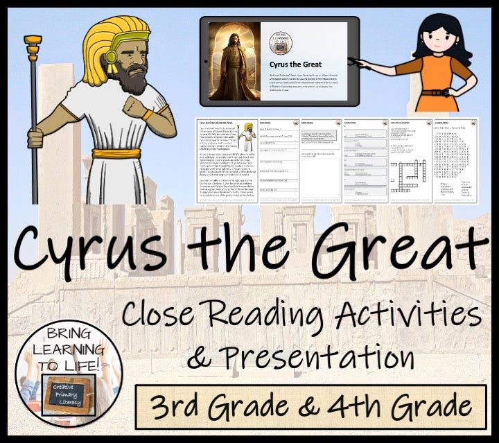 Cyrus the Great Close Reading Comprehension Activities | 3rd Grade & 4th Grade