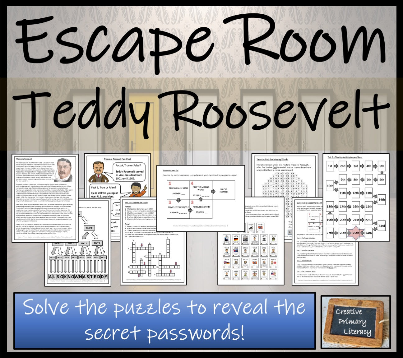 Theodore Roosevelt Escape Room Activity