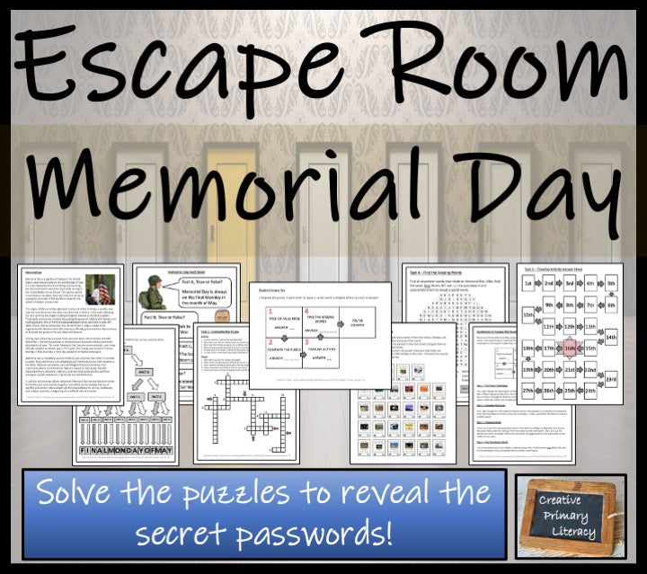 Memorial Day Escape Room Activity