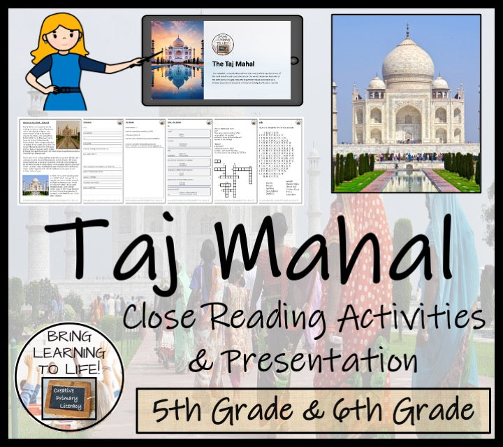 Taj Mahal Close Reading Comprehension Activities | 5th Grade & 6th Grade