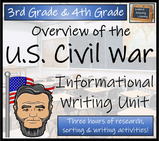 American Civil War Informational Writing Unit | 3rd Grade & 4th Grade