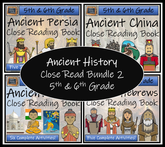 Ancient History 2 | Close Reading Comprehension Book Bundle | 5th & 6th Grade